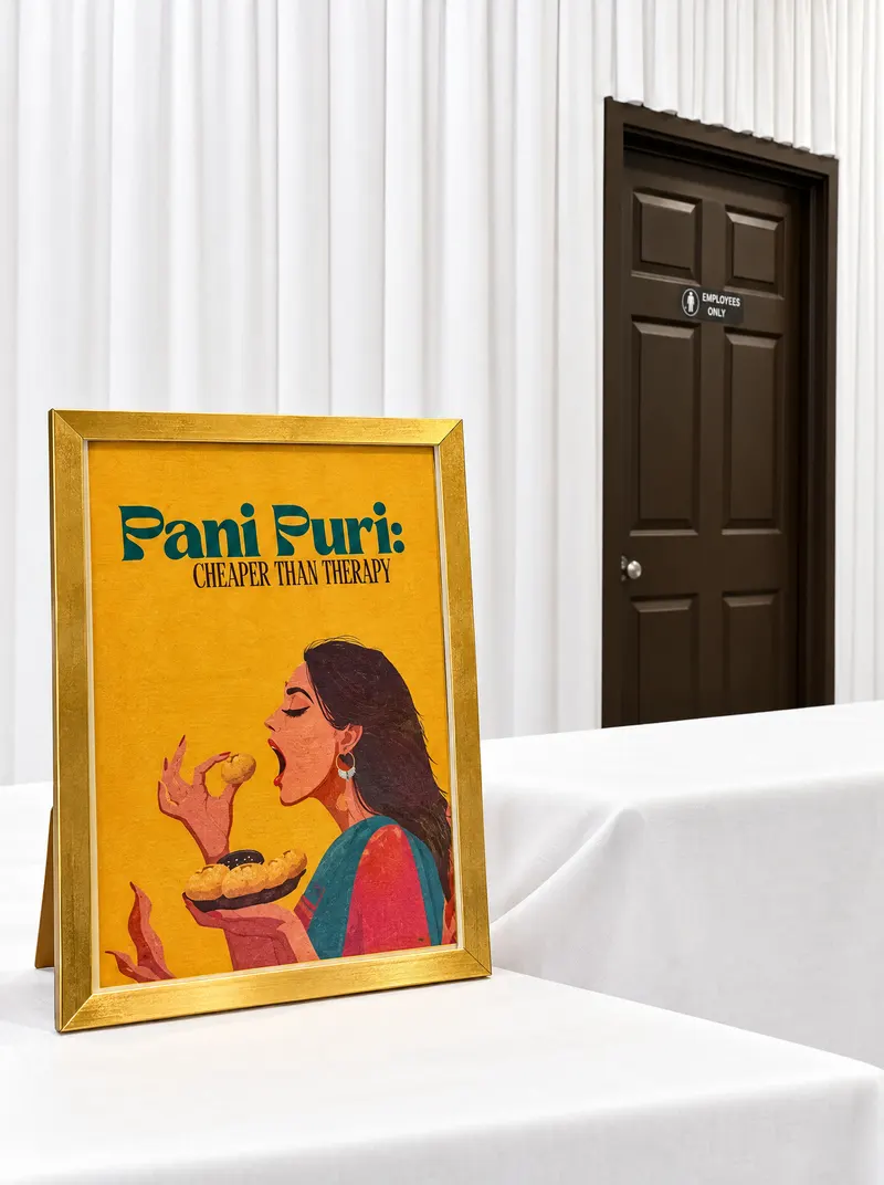Affiche « Pani Puri : moins cher qu’une thérapie »
